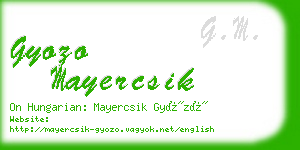 gyozo mayercsik business card